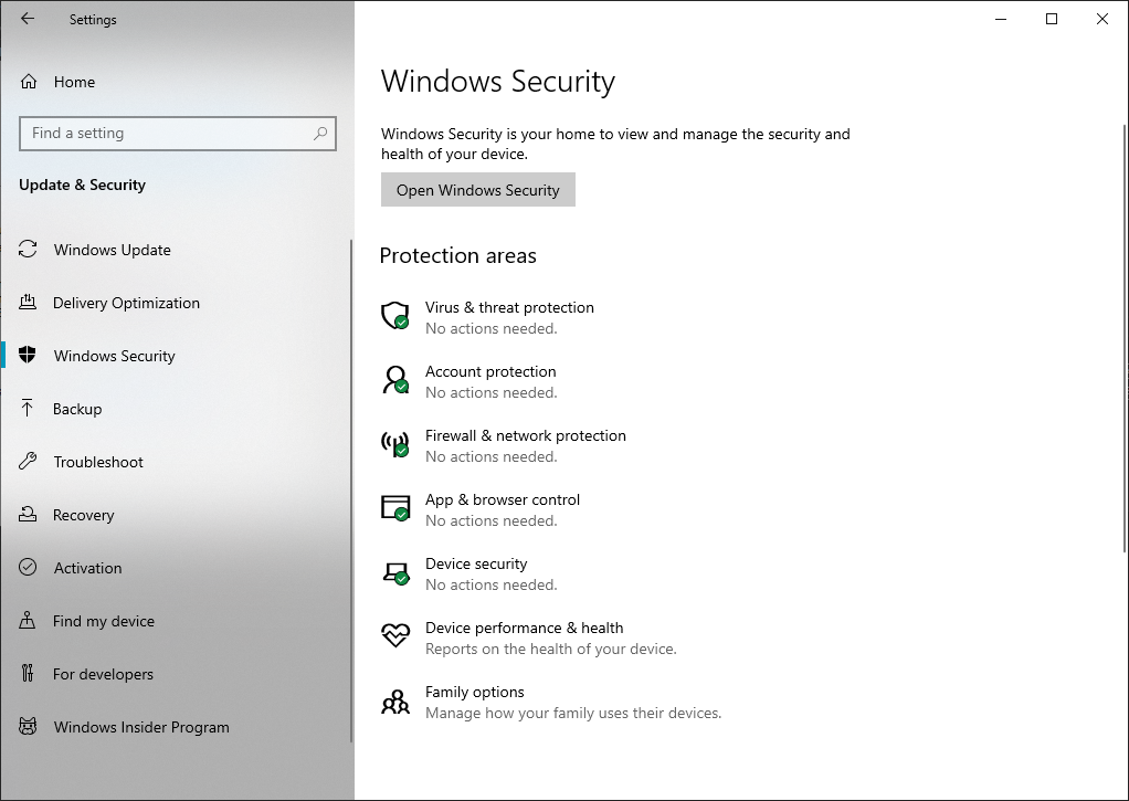 Windows Security On